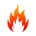 Flame. Five tongue fire. Icon illustration logo - for stock Royalty Free Stock Photo